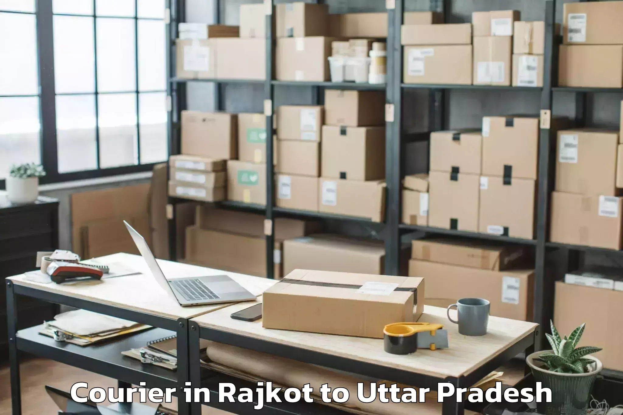 Book Rajkot to Lalganj Raebareli Courier Online